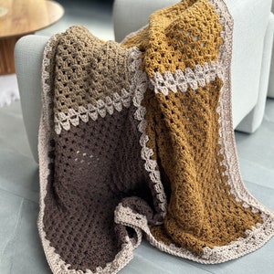 9 Square Granny Throw Crochet Pattern (PDF Digital Download only)